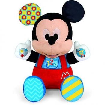 Clementoni - Peluche Baby Mickey - peluche bebé interactivo de Disney a partir de 6 meses, juguete en español