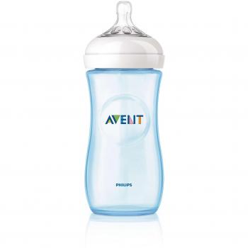 Philips Avent SCF698/17 - Biberón Natural con Tetina de flujo medio, color azul, 330 ml