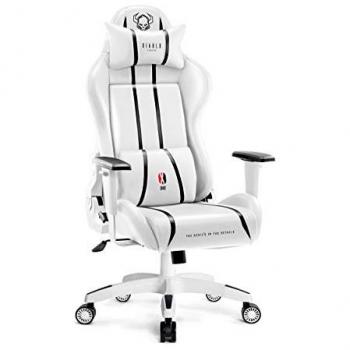 Silla Gaming Diablo X-One 2.0 Ergonométrica Blanca y Negra con Reposabrazos Ajustables y Soporte Lumbar Normal (L)