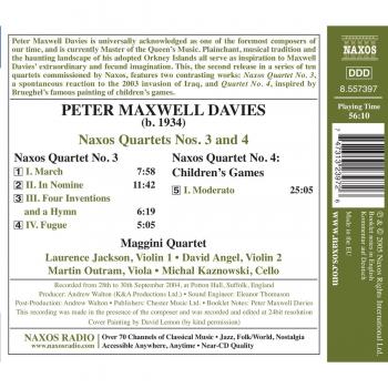 quatuors à cordes naxos n°3 et n°4 - MAGGINI QUARTET