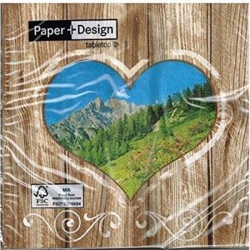 Paper + Design - Servilletas - Alpine Country - Alpen/Montañas/Wiese/corazón