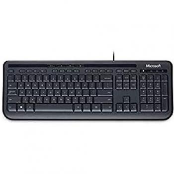 Teclado y Ratón Microsoft Wired Desktop 600 USB Negro para Oficina