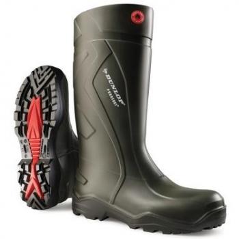 Dunlop Purofort+ Full Safety Wellington Boots - Green - Size: 4 (S5 Ci Src)