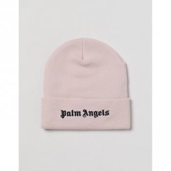 Palm Angels Women's Wool Beanie with Embroidered Logo - Black - One Size