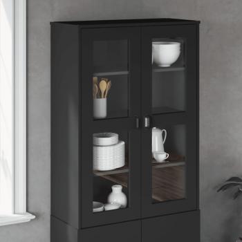 vidaXL Highboard VIKEN Top - Black Engineered Wood