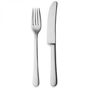 Georg Jensen Copenhagen Cubiertos de Arranque Caja de Regalo Set, 8 Piezas - 4 Cuchillos y Tenedores, 4 de Acero Inoxidable Mate