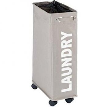 WENKO Pongotodo Corno taupe - saco para la ropa sucia Capacidad: 43 l, Poliéster, 18.5 x 60 x 40 cm, Taupe