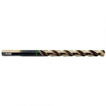 Izar 25807 Broca Mango Cilíndrico Multi Inox, Serie Corta, HSSE 5% Co, Negra + Oro, 1021, DIN 338 W, 8.00 mm Diámetro Corte