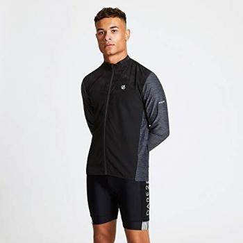 Dare2b Enkindle II-Chaqueta Cortavientos Reflectante, Tejido Ligero, Transpirable, Resistente Al Viento Y Repelente Al Agua, Bolsillo De Seguridad Windshell, Hombre, chargreymarl, L