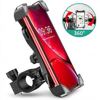 Cocoda soporte movil bici 360 rotacion soporte movil moto bicicleta anti vibracion porta telefono motocicleta montana para iphone 11 pro maxxs maxxr samsung s20s10 y otro 4570 movil
