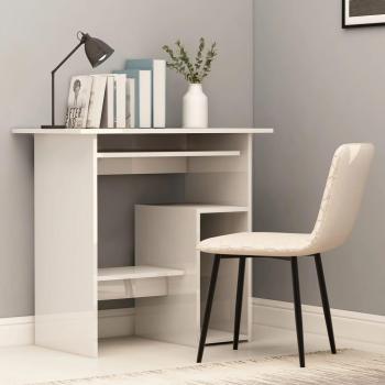 Escritorio blanco pulido 80x45x74 cm de madera multicapa