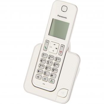 Teléfono Fijo Inalámbrico Panasonic KX-TGD310 con Identificador y Bloqueo de Llamadas, Agenda de 120 Registros, Plata