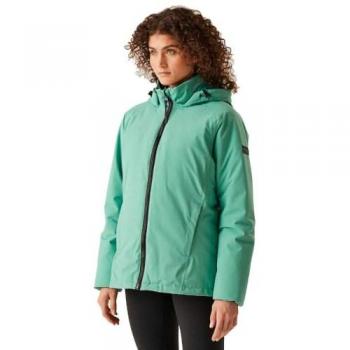 Regatta Women's Insulated Waterproof Reeah Jacket - Dusty Green/Rain Forest Green, Size 14