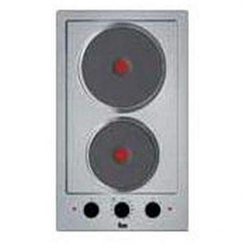 Teka EFX 30.1 2P Placa Eléctrica de Hierro Fundido con 2 Zonas, Acero Inoxidable, 1500 W