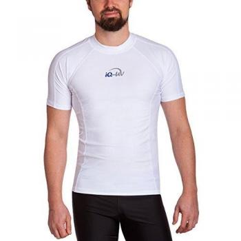 iQ-Company Slim Fit Camiseta con Manga Corta, Hombre, Blanco, XXL