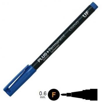 Plus Office - Rotulador permanente CD / DVD Fino Azul