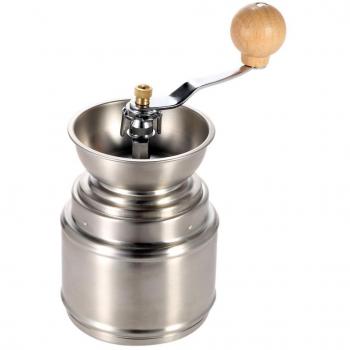 Anself – Molinillo de café manual portátil con cuchillas de acero inoxidable regulables. Se puede usar para moler pimienta