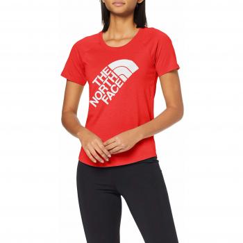 The North Face Graphic Play Hard-EU Camiseta de Manga Corta, Mujer, Juicy Red/TNF White, L