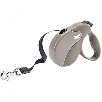 Ferplast - Correa retráctil para Perros Amigo Tape S, Cinta Extensible, 5 m, máx. 15 kg, Tórtola