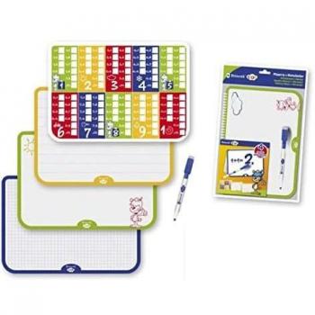Bismark Pizarra Blanca Doble Hoja con Tablas, Incluye Rotulador y Borrador, Set de 2 Unidades Surtido Modelo 327354
