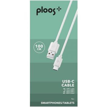 Cable USB-C 1 metro blanco Ploos
