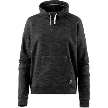Reebok Te Marble Cowl Neck Sudadera, Mujer, Negro, XL