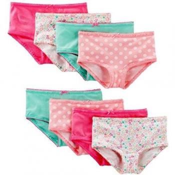 Simple Joys by Carter's 8-Pack Underwear Infant-and-Toddler-Bloomers, Pink/Mint/Floral, 8 años, Pack de 8