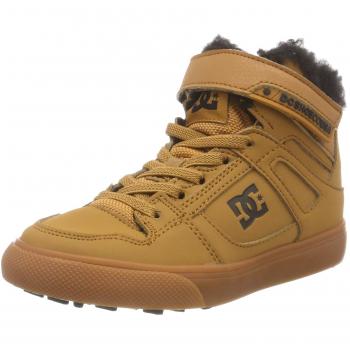 DC Shoes Pure High Top Winter, Zapatillas de Skateboard para Niños, Marrón