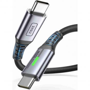 INIU 2m USB C to C 100W Fast Charging Cable with PD 5A and QC 4.0, Nylon Braided for iPhone, Samsung, iPad Pro, MacBook