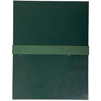 Carpeta con lomo extensible Balacron 1 solapa A4 24x32 cm color verde oscuro con cierre de velcro