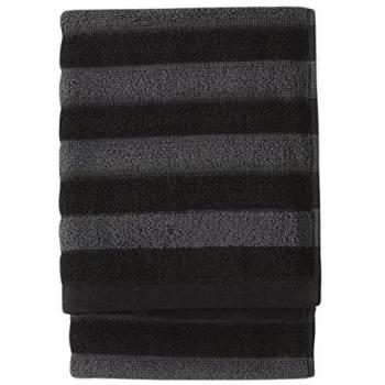 FINLAYSON ® reiluraita Toalla de Mano, algodón, Gris/Negro, 50 x 70 cm