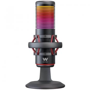 Micrófono Woxter Mic Studio 70 RGB USB 2.0 para Streaming en Color Negro