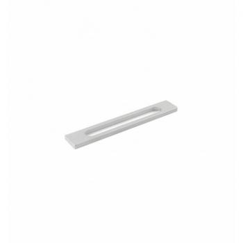 Manija de Mueble Moderna de Aluminio con Acabado Anodizado Mate, Distancia entre Puntos 192 mm, Medidas 221834 mm, Fijación a Tornillo, Incluye 1 Unidad Gris/Pl