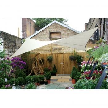 Vela de sombra cuadrada 5 x 5 m color blanco crema