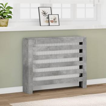 vidaXL Radiator Cover - Concrete Grey, 104x20x82 cm, Engineered Wood