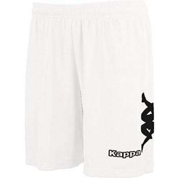 Kappa TALBINO Pantalón Corto de equipación, Niños, Blanco/Negro, 12Y
