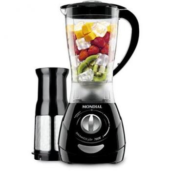Mondial Batidora de Vaso L34, 700 W, Acero Inoxidable, 3 Velocidades, Negro