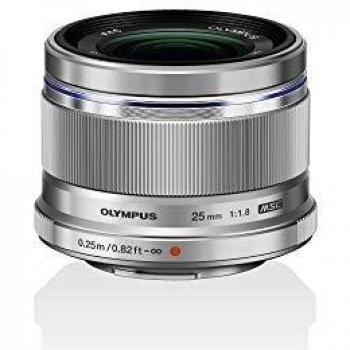 Objetivo Olympus M.Zuiko Digital 25 mm F1.8, Longitud Focal Fija rápida, Apto para Todas Las cámaras MFT
