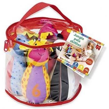 Bambino - Jungle pals skittles - Juego de bolos con sonido para niños a partir de 12 meses