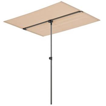 Sombrilla Carsoli Rectangular Inclinable 180x130cm Impermeable Aluminio Poliéster Color Arena