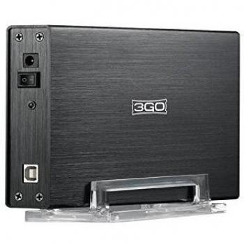 Caja Externa 3GO para Discos Duros HDD35BKIS3.5'/8.89CMINTERFAZ SATA+IDEUSB 2.0COMPATIBLE Win/MACALUMINIO