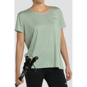 Camiseta de montaña para mujer Acacia +8000 en color verde y bicolor