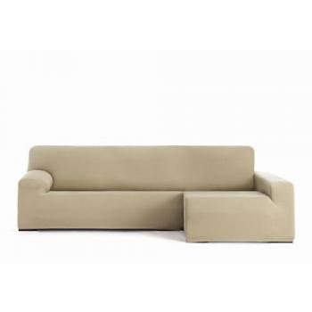 Funda Chaise Longue Brazo Largo Derecho Bielástica Bronx Beige 170 x 110 x 310 cm
