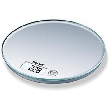Beurer KS28 Balanza de Cocina, Vidrio, Plata