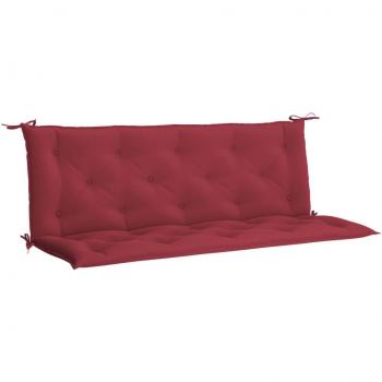 Wine Red Oxford Fabric Garden Bench Cushions - 2 pcs 59.1x(19.7+19.7)x2.8