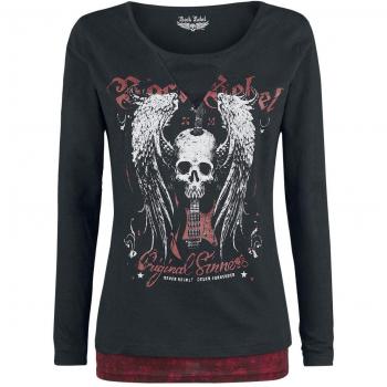 Rock Rebel by EMP Here To Stay Camisa Manga Larga Negro/Rojo S