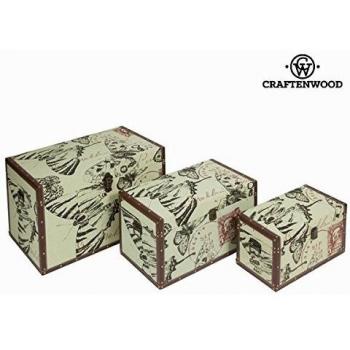 Set tre bauli - Printed Collezione by Craften Wood