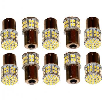 AERZETIX: 10 x Bombillas P21W R5W R10W 12V 50LED SMD blanco con efecto Xenon base 1156