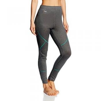 TRANGO TRX2 Wool WM - Pantalón Largo Interior para Mujer, Color Negro/Agua, Talla XS