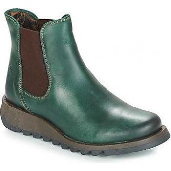Fly London Salv Women's Chelsea Boots - Petrol Green Classic Ankle Boot